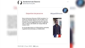 La gendarmerie de Nozay est à la recherche d'un homme qui n'a plus donné signe de vie depuis qu'il a quitté son domicile le vendredi 14 avril dernier. 