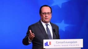 François Hollande à Bruxelles, le 19 février 2016