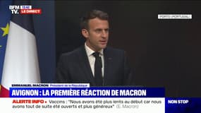 Policier tué à Avignon: pour Emmanuel Macron, la réponse pénale doit être "au rendez-vous de la réalité de la société"