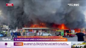 Guerre en Ukraine : la réaction d'Emmanuel Macron après le bombardement de Krementchouk 