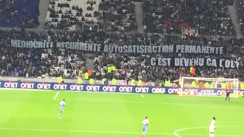 Une banderole lors d'OL-Monaco