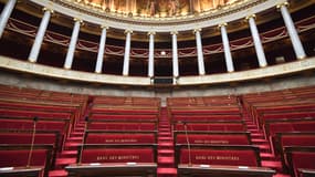Vue de l'hémicycle de l'Assemblée nationale.