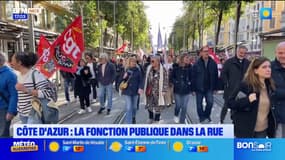 Grève du 5 décembre: les professionnels de la fonction publique dans les rues de la Côte d'Azur