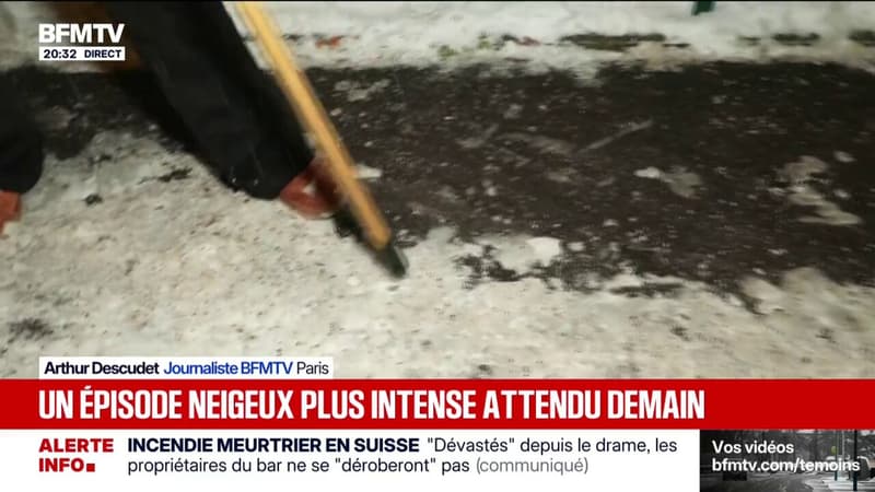 Neige-verglas: un épisode neigeux plus intense est attendu demain en Île-de-France