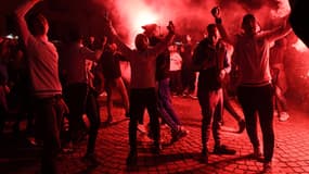 Les supporters marseillais ont fêté la victoire de leur équipe.