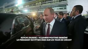 Quand Poutine prend le volant pour faire un tour de circuit avec le président égyptien