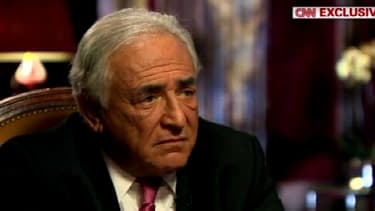 Dominique Strauss-Kahn, dans son entretien pour CNN, à Paris.