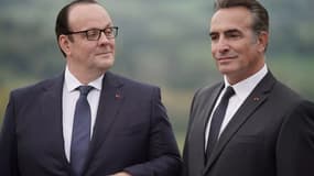 Grégory Gadebois et Jean Dujardin dans "Présidents"