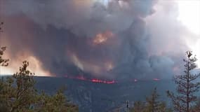 Photo des incendies dans l'Aveyron, août 2022