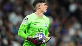 Kepa Arrizabalaga, avec Chelsea contre le Real Madrid, le 12 avril 2023.