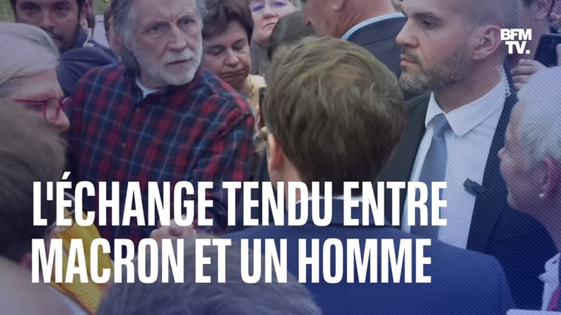 L'échange tendu entre un homme et Emmanuel Macron lors de son bain de foule à Châtenois en Alsace