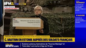 "Vous devez être prêts à participer à la défense de l'Estonie", dit Catherine Vautrin aux soldats français