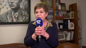 La sénatrice Eliane Assassi lors d'une interview sur BFMTV le 31 mars 2022