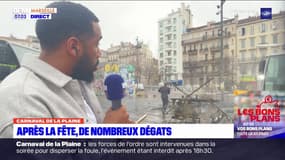 Marseille: les agents de nettoyage à pied d'œuvre après le carnaval de la Plaine