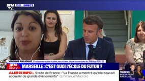 Virginie Akliouat (SNUipp-FSU): "Emmanuel Macron crée une école à deux vitesses"