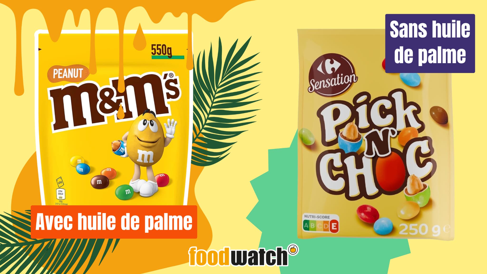 Bonbons au chocolat avec huile de palme et alternative Bonbons au chocolat avec huile de palme et alternative