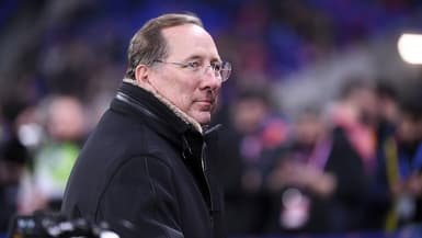 Le président de l'OL John Textor au Groupama Stadium, le 23 février 2025