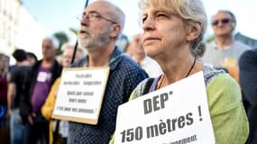 Manifestation de soutien au maire de Langouet sur les distances d'éloignement des pesticides le 22 août 2019