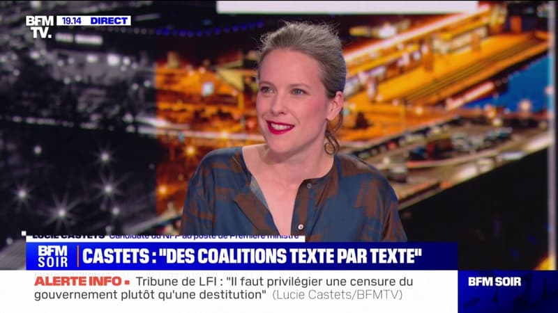 Lucie Castets, candidate du NFP au poste de Première ministre: 