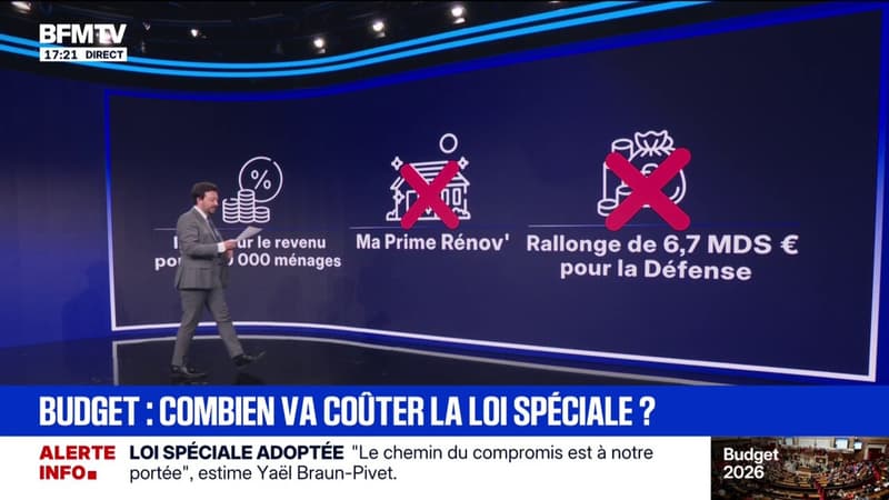 LES ÉCLAIREURS - Budget: combien va coûter la loi spéciale adoptée à l'Assemblée?