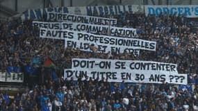 Le message des supporters de l'OM face à Strasbourg, le 12 mars 2023.