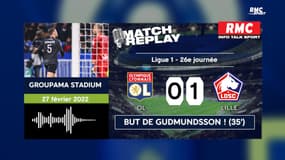 OL 0-1 Lille : Le Losc surprend les Gones grâce à Gudmundsson (le but avec les commentaires RMC)
