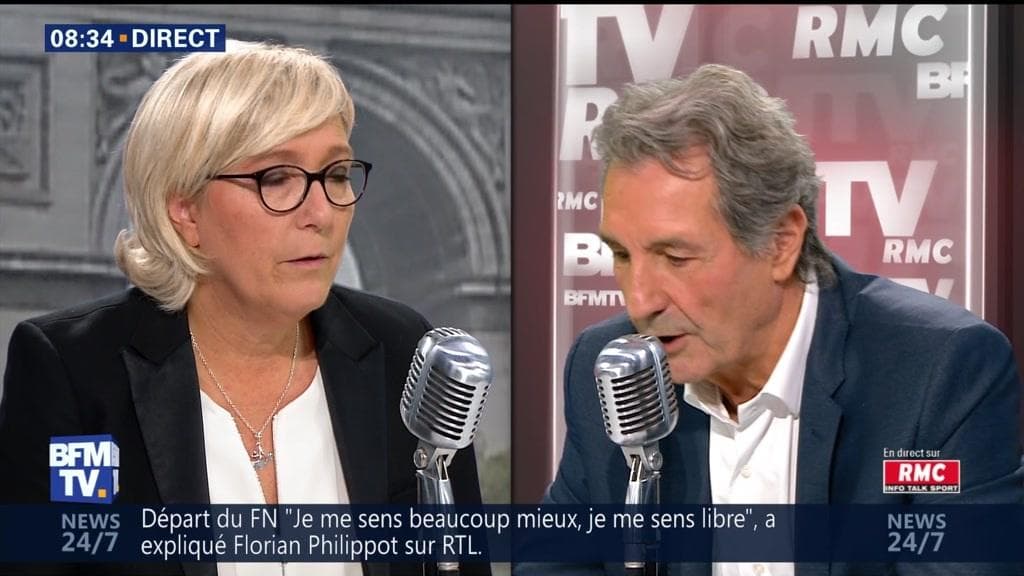 Jean-jacques Bourdin Et Marine Le Pen En Couple Marine Le Pen face à Jean-Jacques Bourdin en direct