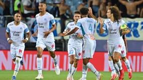 Les joueurs de l'OM lors d'un match de Ligue 1