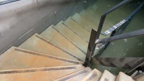 Une partie inondée du collège Simone Sauteur à Bourneville-Sainte-Croix (Eure) ce lundi 20 janvier