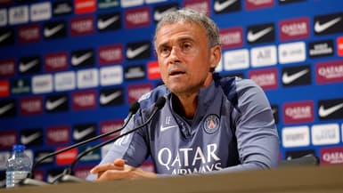 Luis Enrique en conférence de presse avec le PSG le 29 août 2025