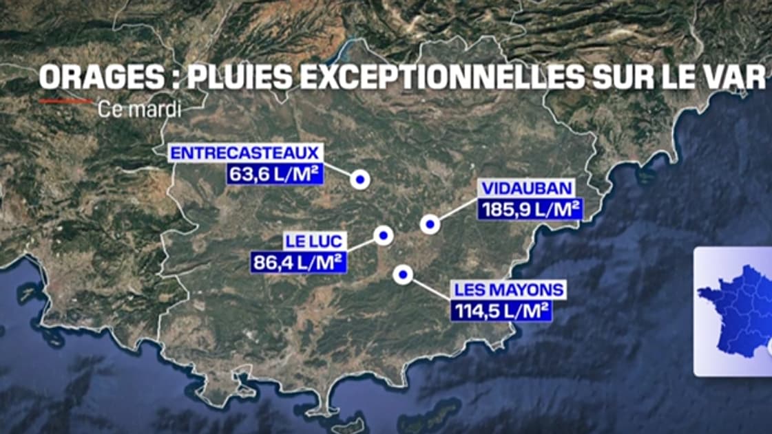 carte des niveaux de pluie dans le Var ce mardi 20 mai 2025 carte des niveaux de pluie dans le Var ce mardi 20 mai 2025