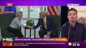 Droits de douane: un accord "déséquilibré" selon Paris