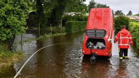 Inondations au village de Sore, dans les Landes, le 11 mai 2020