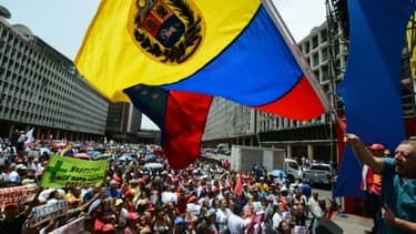 Manifestation de partisans du président vénézuélien Nicolas Maduro, le 22 mai 2017 à Caracas