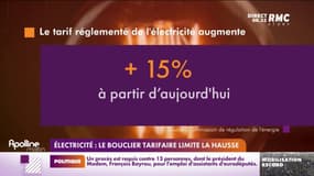 Electricité: le bouclier tarifaire limite la hausse
