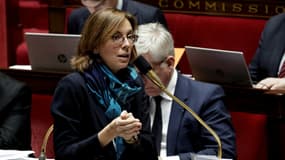 La ministre des Comptes publics Amélie de Montchalin avant le vote de la partie "recettes" du budget de la Sécu à l'Assemblée nationale, le 8 novembre 2025