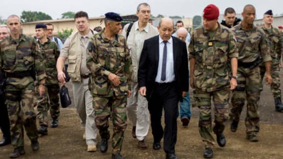 Jean-Yves Le Drian en Centrafrique mi-décembre.