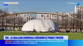 Paris: le ballon Generali du 15e arrondissement a été dégonflé pour l'hiver