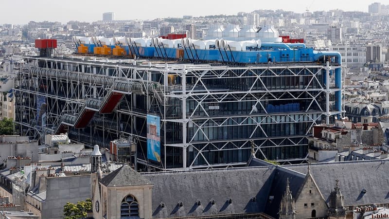 Un tableau tagué découvert dans un bureau du centre Pompidou