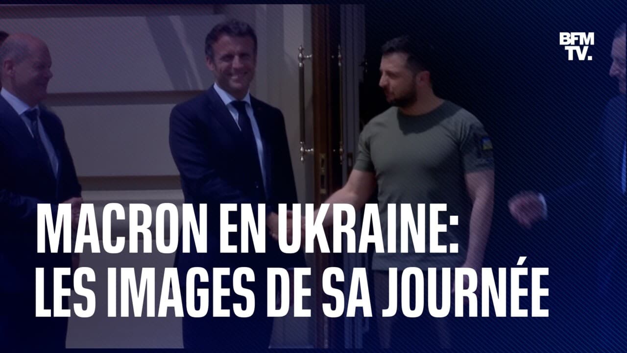 Emmanuel Macron en Ukraine: le résumé de sa journée en images