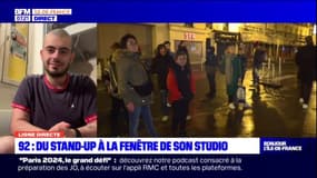 Montrouge: un étudiant fait du stand-up à la fenêtre de son studio
