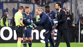 Marco Verratti touché à la hanche lors du match OM-PSG