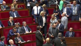 Après la demande d'excuse de Bruno Le Maire qui a été traité de "lâche" par un député RN, le groupe de Marine Le Pen quitte l'hémicycle