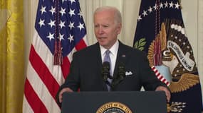 Joe Biden lors d'une prise de parole à la Maison Blanche le 25 mai 2022