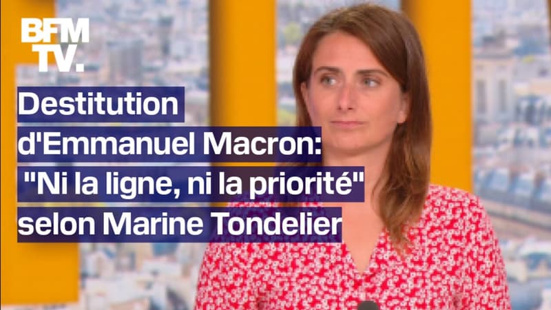 Lucie Castets à Matignon, destitution d'Emmanuel Macron... l'interview intégrale de Marine Tondelier, secrétaire nationale des Écologistes