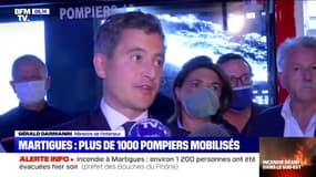 Incendie à Martigues: Gérald Darmanin évoque "un drame pour l'intégralité de la biodiversité"