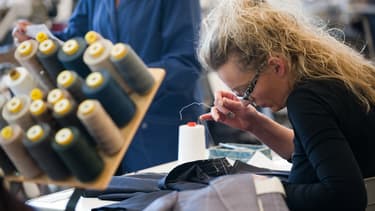 Dans un atelier italien de Brioni, en 2010.