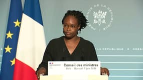 Sibeth Ndiaye, porte-parole du gouvernement, lors du point presse à l'issue du conseil des ministres, le 3 juin 2020.