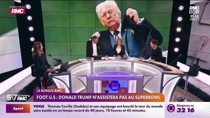 Le bonus RMC : Foot U.S, Donald Trump n'assistera pas au Superbowl - 26/01