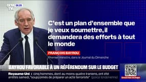 François Bayrou favorable à un référendum sur le budget